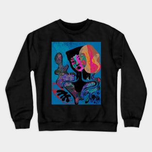 Psychedelic portrait Crewneck Sweatshirt